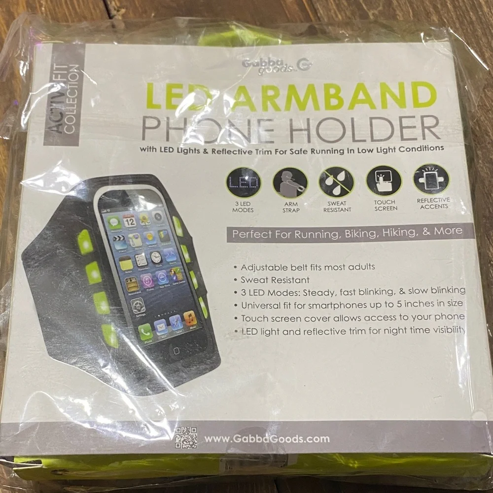 Gabba Goods Pink LED Armband Phone Holder